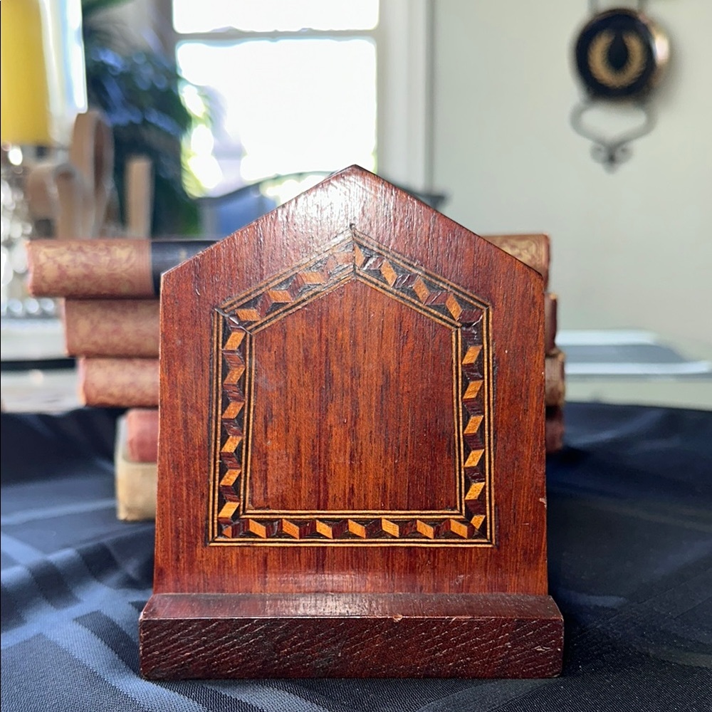 Wooden Bookend with Intricate Design